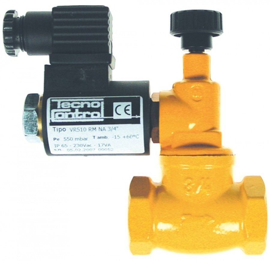 Electrovalva gaz 3/4", 550 mbari, 230V, tip VR5, cu rearmare manuala, TECNO CONTOL - 102942