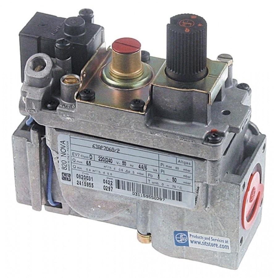 gas valve series 820 24 V 50 Hz gas inlet 1/2" gas outlet 1/2" thermocouple connection M9x1