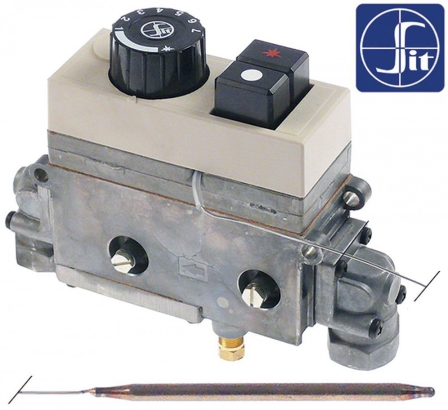 gas thermostat SIT type MINISIT 710 t.max. 340°C 120-340°C gas inlet 1/2" gas outlet 3/8"
