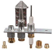 pilot burner POLIDORO, 3 flames, natural / liquid gas, code 20/40, gas connection 4/6mm - 103186