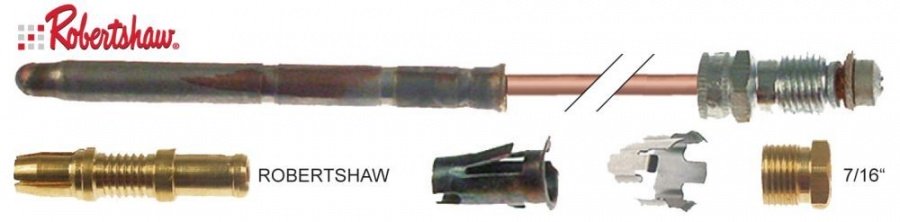Set termocupla ROBERTSHAW, L 30" - 760 mm, 5 piese, filet ASA 11/32 - 103226