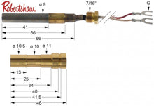 Termopila - generator termoelectric ROBERTSHAW 250-750 mV, ø 9x41 mm, fir L 1525 mm, racord 7/16" - 103242