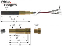 Termopila WHITE RODGERS, 250-750 mV, bulb ø 9 x 40 mm, cablu 915 mm, racord 7/16" - 103243
