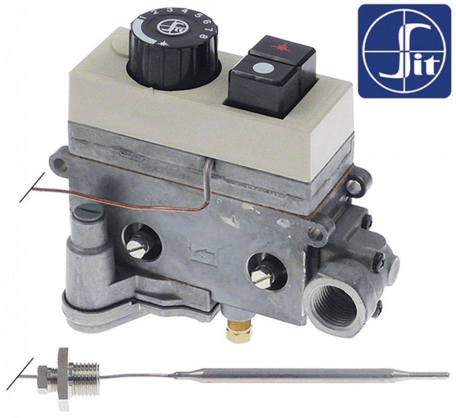 Valva de gaz termostatica SIT tip 710763, 120-200°C, intrare gaz 1/2", iesire 3/8" - 103308