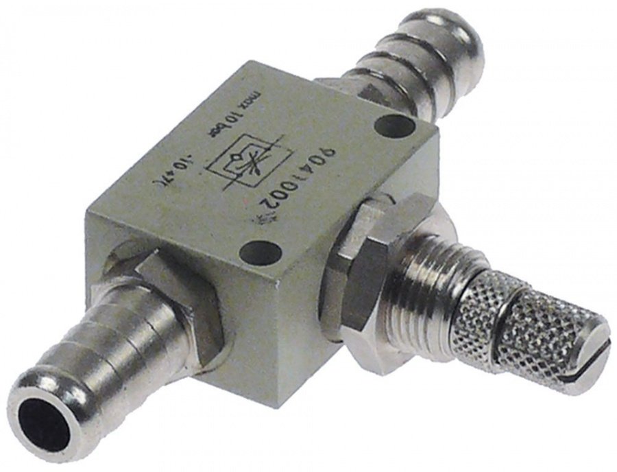 regulator de debit pentru cuptoare cu aer cald racord 1/8\ filet ø furtun 10mm"
