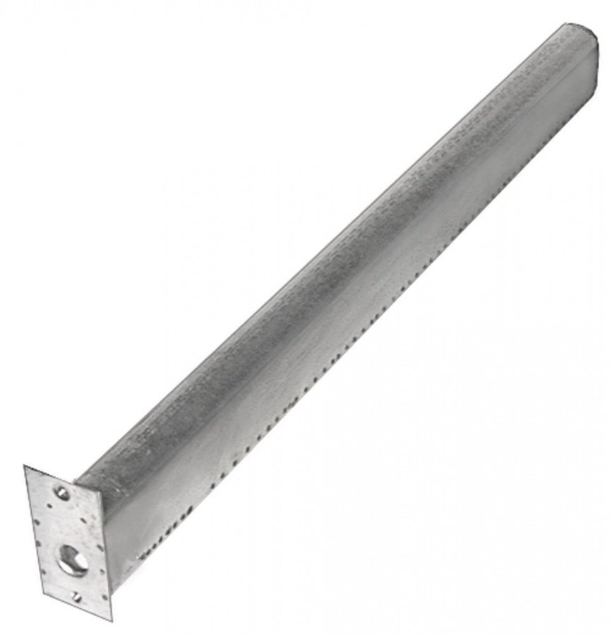 Arzator tubular L 500 mm, sectiune 42 x 28 mm, flansa 68 x 35 mm pentru grill - 104165