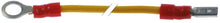 Cablu impamantare 270 mm, terminal papuc 2.8 mm / inel M6, cablu ø 3 mm - 104527