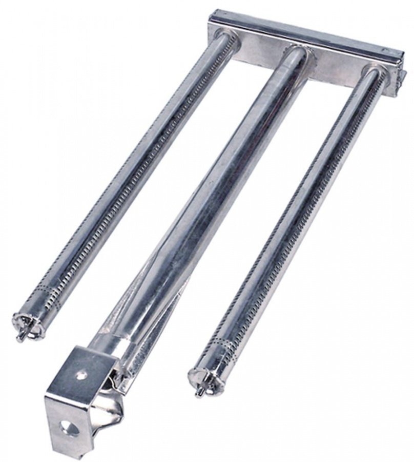 Arzator tubular cu 2 bare, L 510 mm, W 190 mm, ø 25 mm, H 40 mm, pentru gratar - 104578