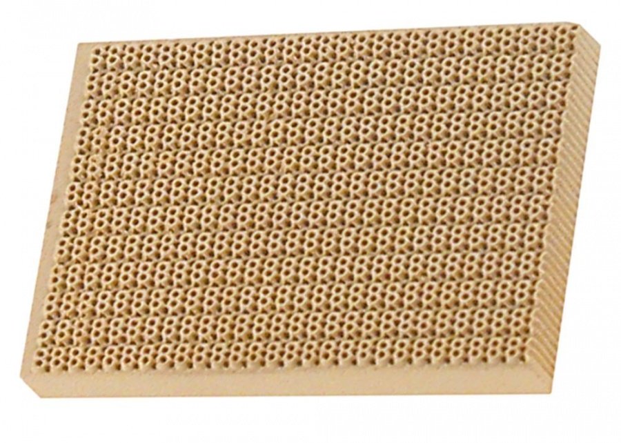 Placa ceramica cu orificii multiflacara, pentru arzator ceramic 102 x 72 mm, grosime 13 mm - 104597