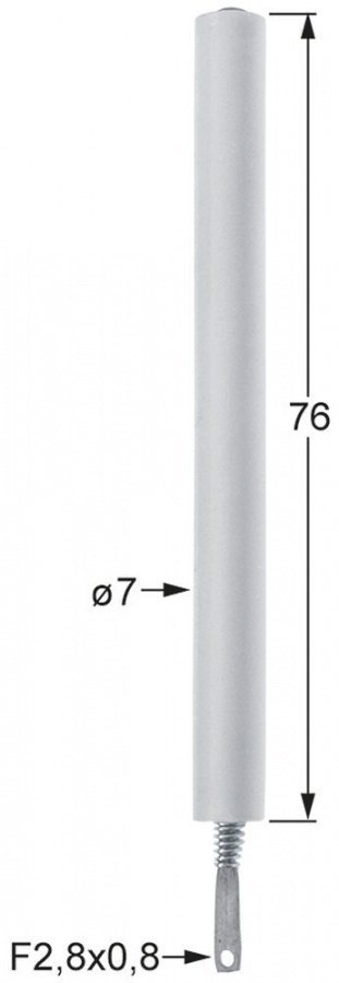 ignition electrode ø 7 mm, connection male faston 2.8 mm - 104650