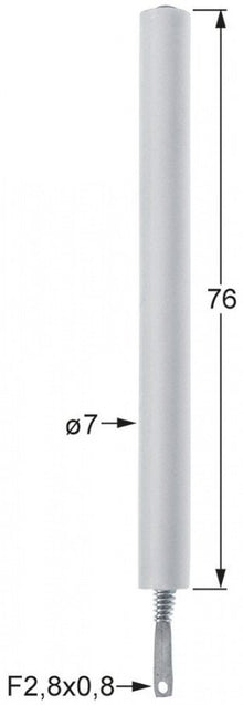 ignition electrode ø 7 mm, connection male faston 2.8 mm - 104650