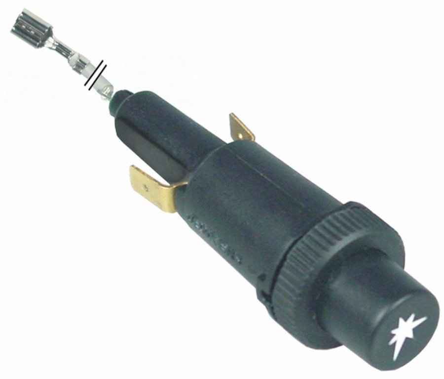 Aprinzator piezoelectric, ø 22 mm, conexiune cu stecher plat 6,3mm, cu cablu - Cod 105209