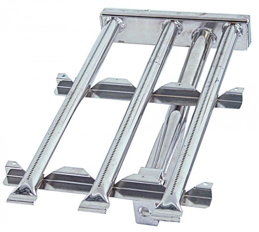 Arzator cu 3 rampe 460 x 280mm, ø 25mm, H 90mm, pentru gratar - 105339