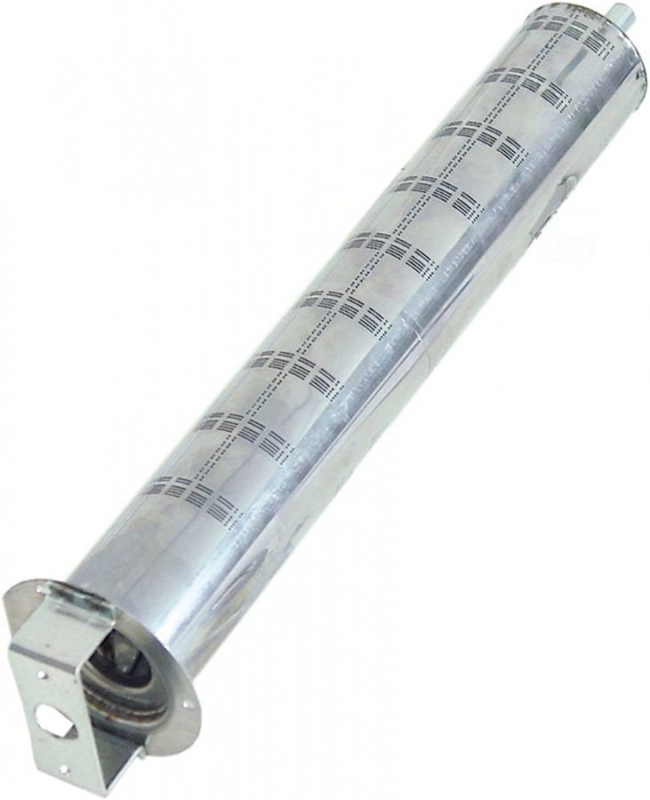 Arzator tubular, ø 50mm, L 320mm, latime flansa 72mm, flansa ø 75mm - Cod 105407