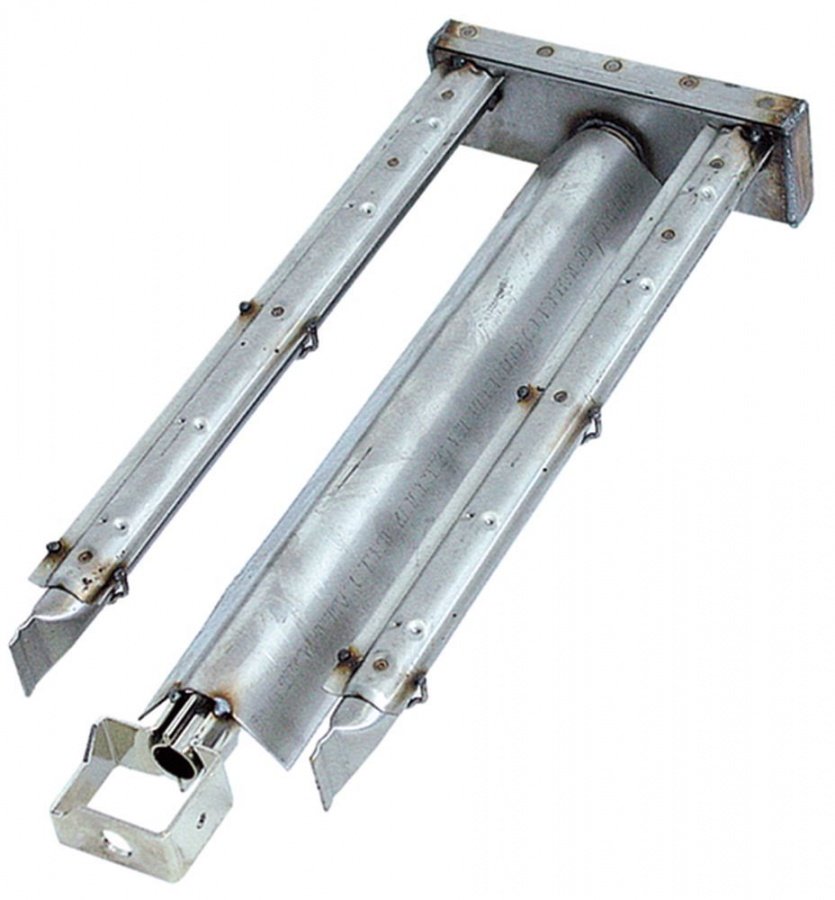 Arzator tubular cu 2 rampe 525 x 200 mm, ø 25 mm, H 65 mm, pentru gratar cu roca vulcanica - 105494