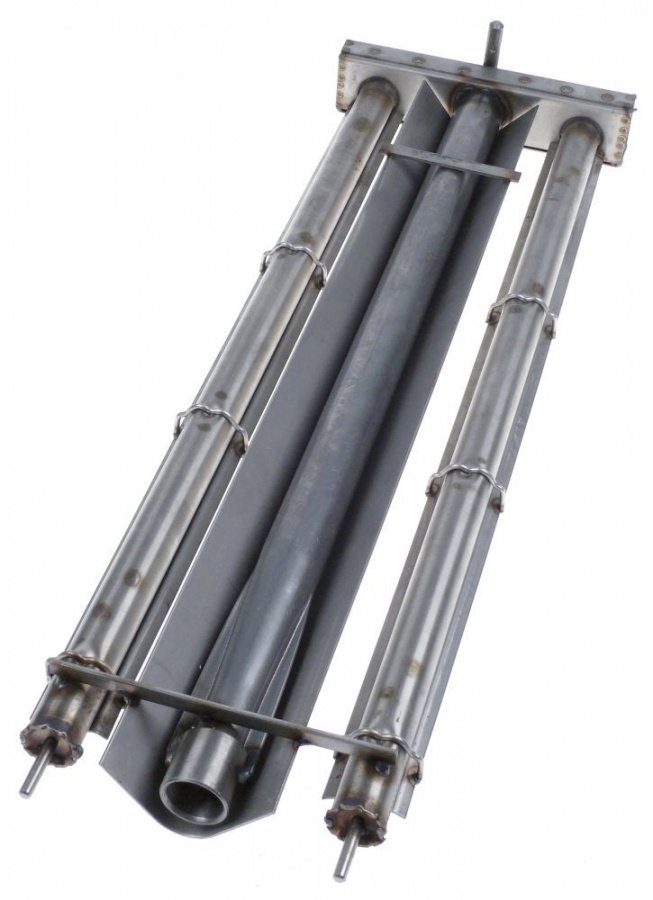 Arzator tubular cu 2 brate 600(635) x 200 mm, pentru gratar roca vulcanica, din inox - 105719