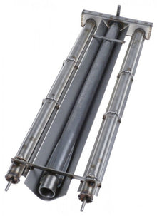 Arzator tubular cu 2 brate 600(635) x 200 mm, pentru gratar roca vulcanica, din inox - 105719