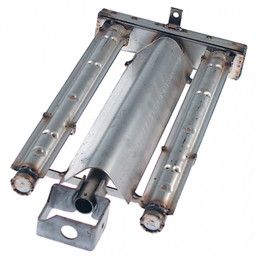 Arzator tubular cu 2 brate pentru gratar Nayati,  420 x 200mm, ø 25mm, H 45mm - 105968