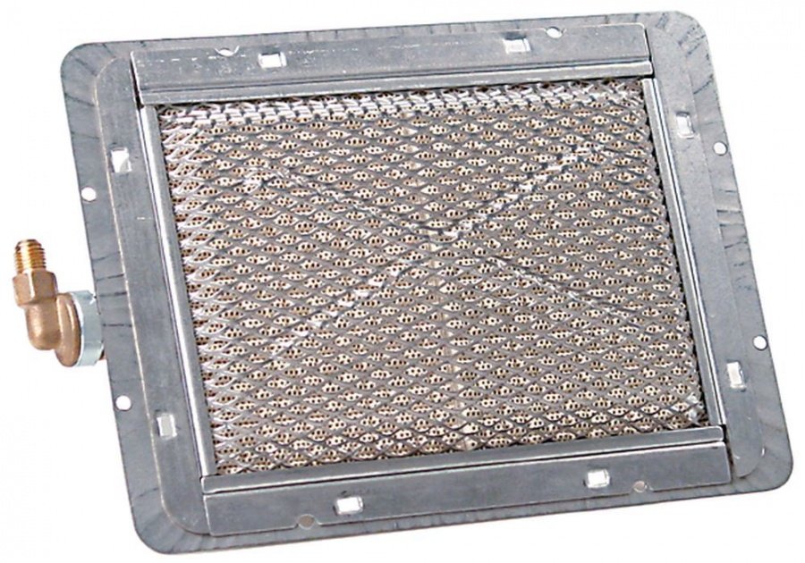 Arzator ceramic complet, ext. 237 x 173 mm, suprafata de ardere 178 x 125 mm, arzator kebab, gyros, shaorma - 105984