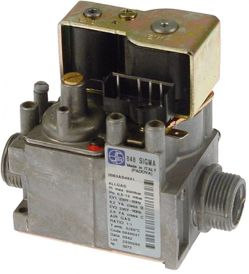 gas valve 230V 50Hz gas input ¾" gas outlet ¾" - Code 106009