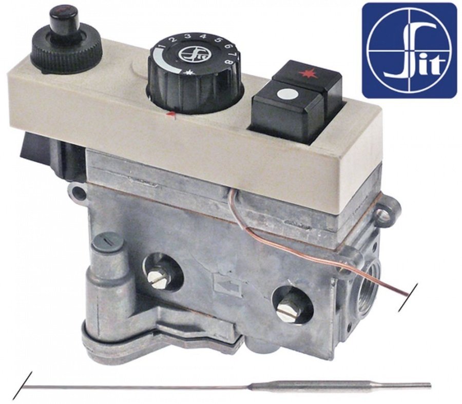 Valva de gaz termostatica 710 Minisit 120-340°C, cu regulator de presiune, SIT 0710656 - 106018