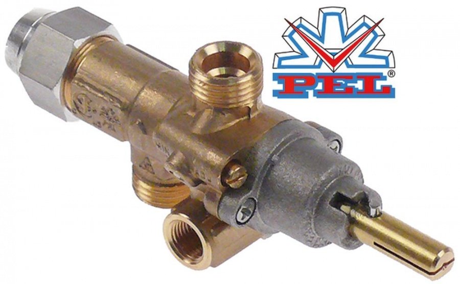 Robinet de gaz PEL21S, intrare M16x1.5, ax ø 8x6,5 mm - 106021