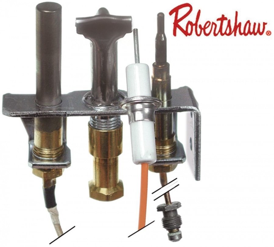 Arzator pilot complet cu 3 flacari, Robertshaw 4SHR-44, duza ø 0,26 mm, gaz natural - 106086