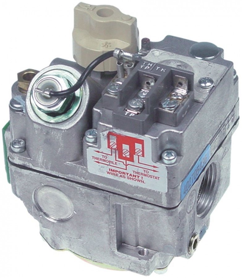 Valva de gaz, alimentara, Operator millivolt, intrare gaz ¾", iesire gaz ¾" - Cod 106123