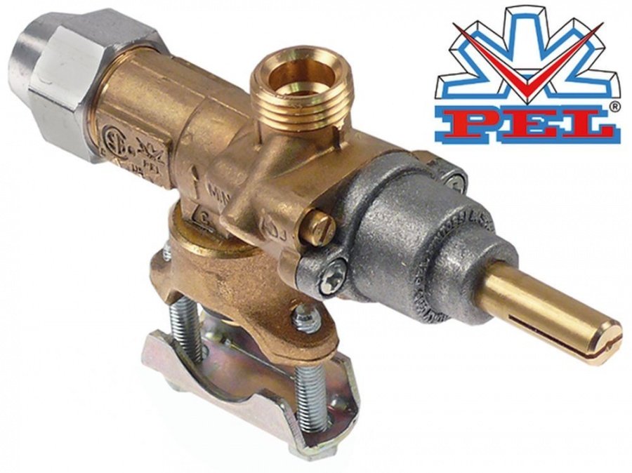 Robinet de gaz PEL20S, montare cu colier pe rampa - 106143