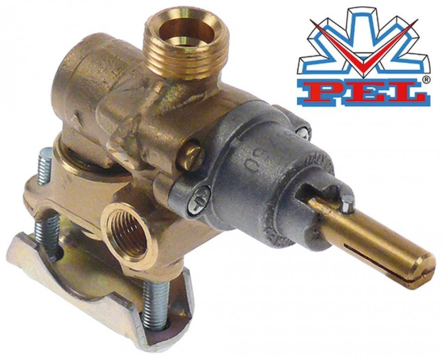 Robinet de gaz PEL21N, montare cu colier pe teava ø 21 mm - 106144