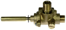 gas tap STN3R gas inlet 3/8" (tube ø 8mm) gas outlet 3/8" (tube ø 8mm) shaft ø 8x10mm