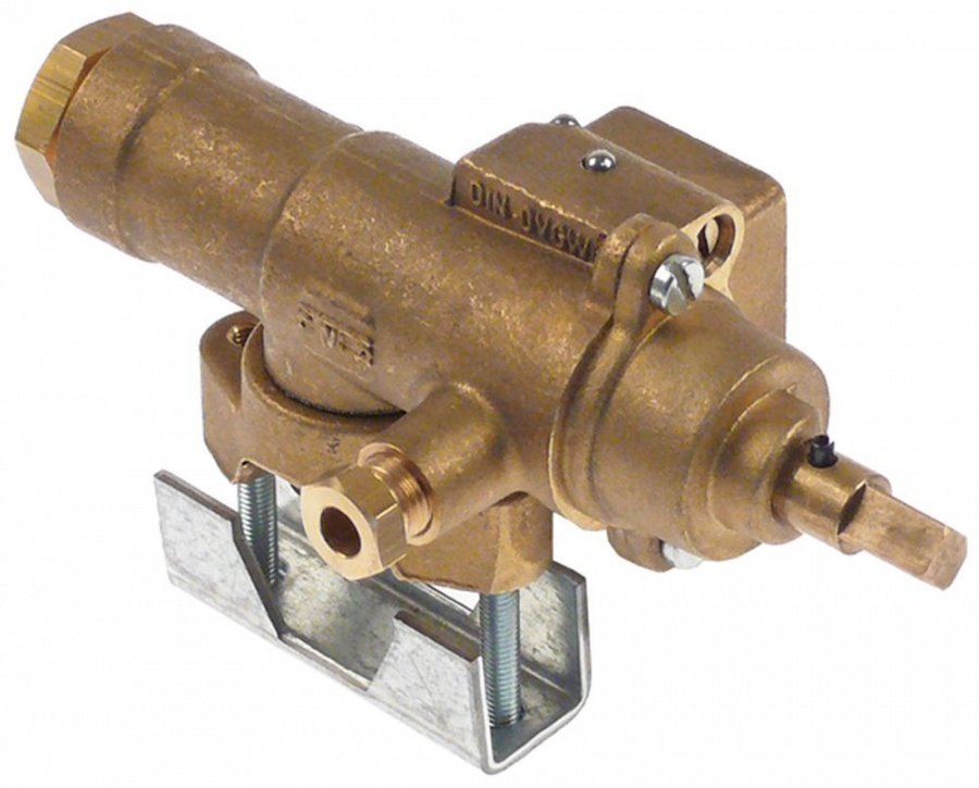 gas tap STN3R gas inlet pipe flange ø27mm bypass nozzle ø 0mm gas outlet 1/2"