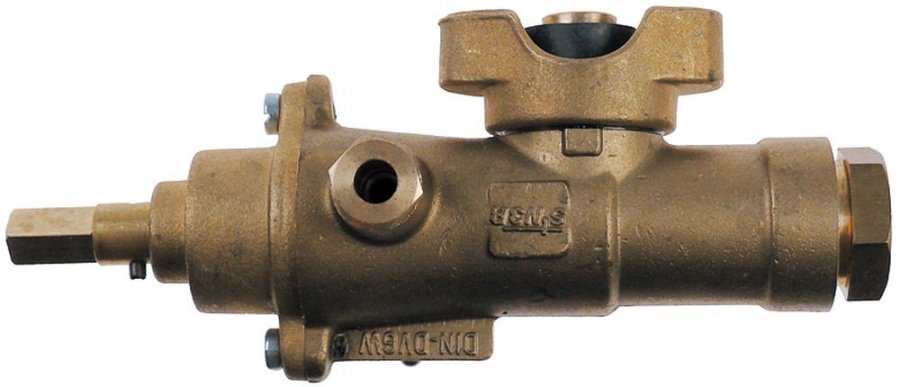 gas tap STN3R gas inlet pipe flange ø21mm gas outlet 1/2" (tube ø 10mm)
