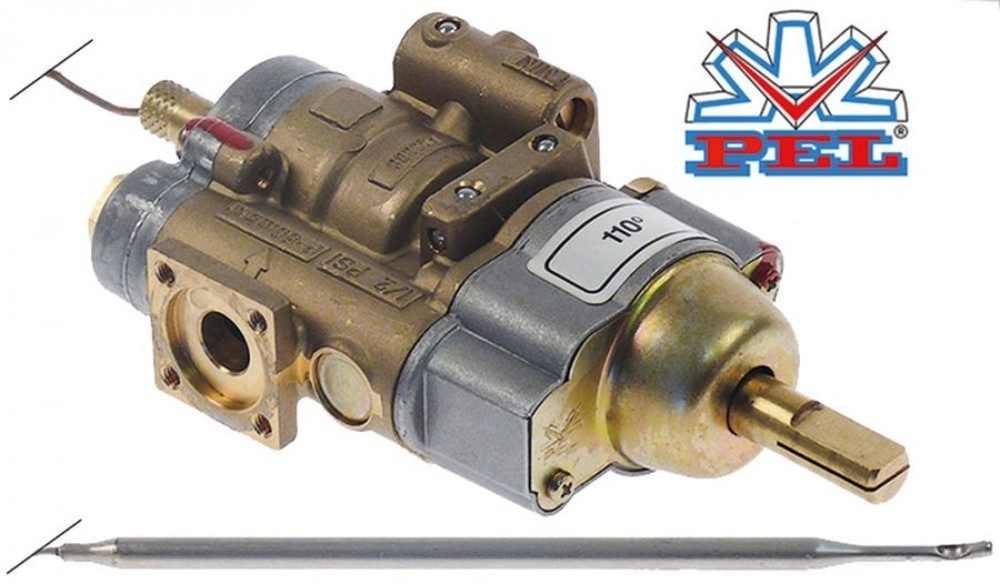 gas thermostat PEL type 24STS up to 110°C gas inlet flange bypass nozzle ø 0mm