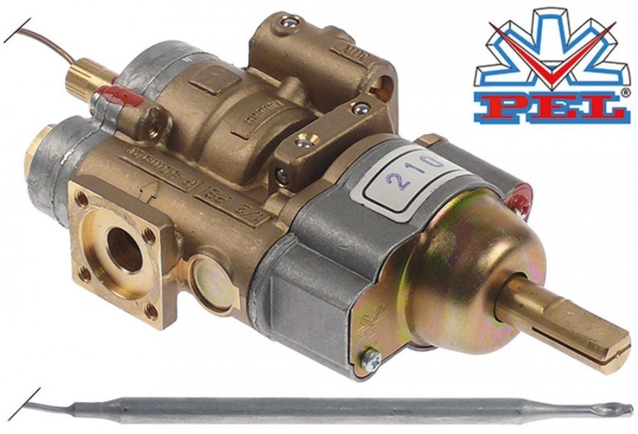 Robinet de gaz termostatic PEL 24STS, t.max 210°C, montare cu flanse - 106195