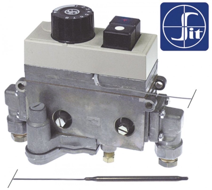 Valva de gaz termostatica, seria 710 Minisit, t.max. 340°C, 100-340°C, cu regulator de presiune - Cod 106240