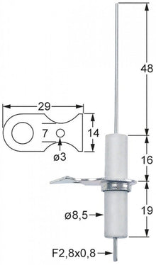 Electrod de aprindere - Cod 106350