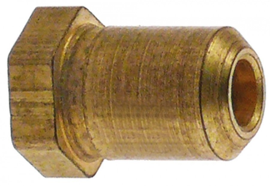 gas injector code 41  thread 3/8" UNF bore ø 2,4 mm ø 11 mm total length 18,5 mm WS 13