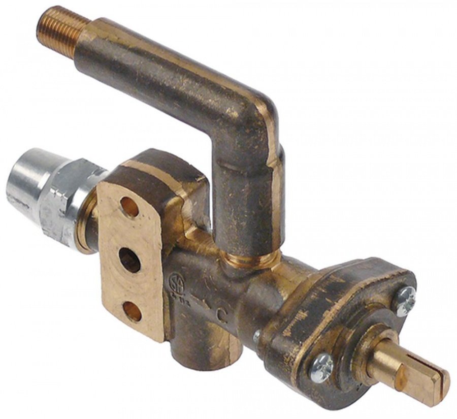Robinet de gaz TESA2394 / 15L, cu flacara de veghe, ax ø 9 x 6,5 mm - 106369