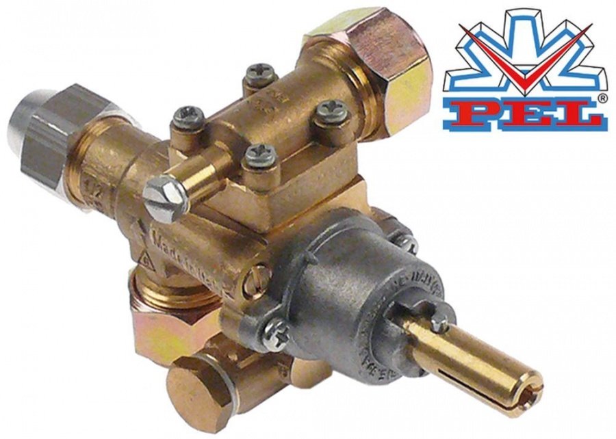 gas tap PEL type 22S/O gas inlet M20x1.5 (tube ø 12mm)