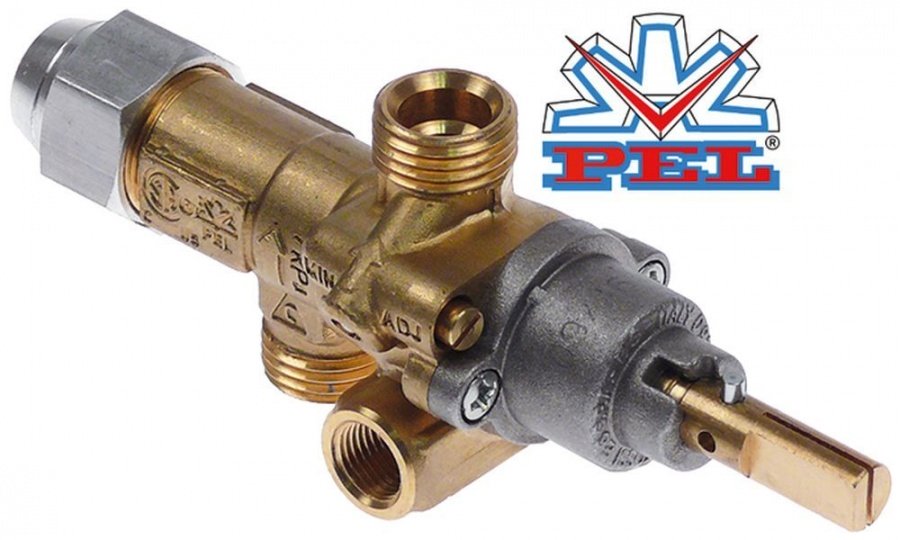 gas tap PEL type 21S gas inlet M16x1.5 (tube ø 10mm)