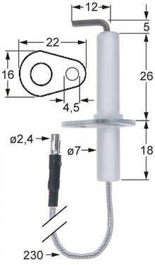 Electrod de aprindere - Cod 106583