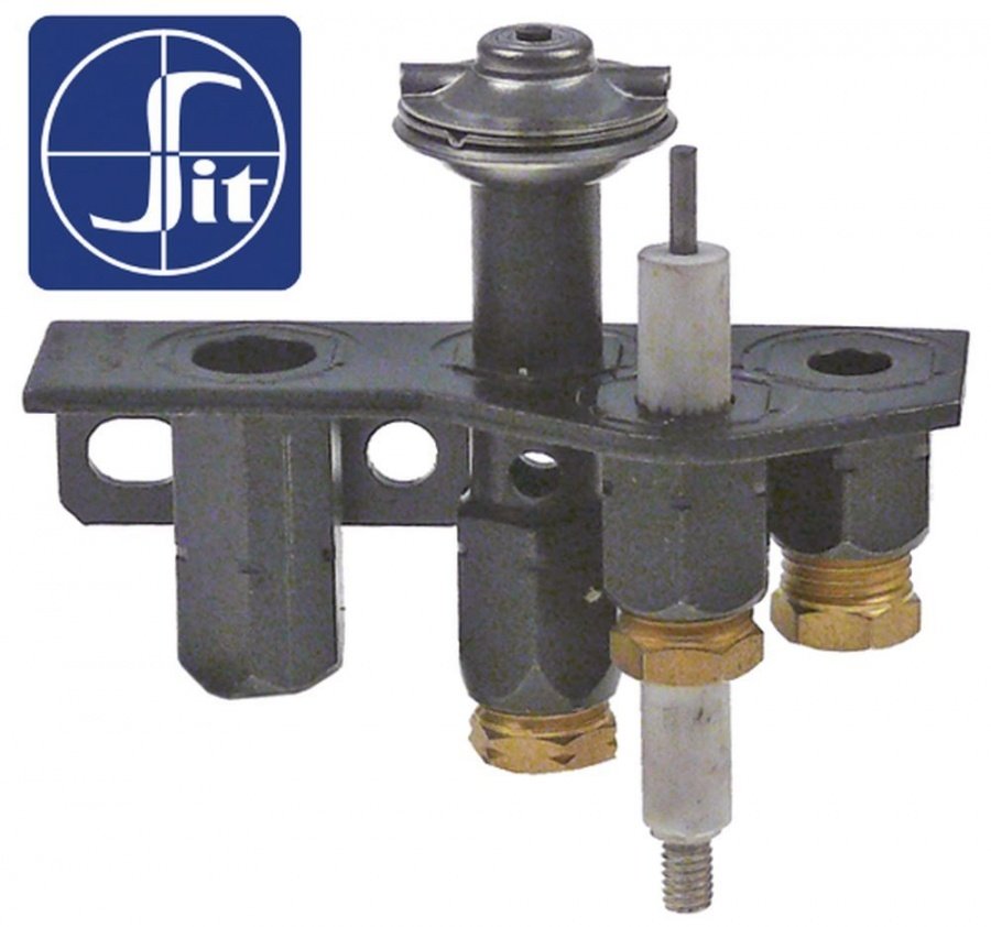 Arzator pilot SIT serie 190 cu 3 flacari, cu electrod de aprindere si duza 0,30 / 0,45 mm, gaz natural si GPL - 106708