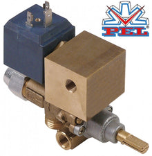 Robinet de gaz PEL 21S, intrare gaz M16x1,5 mm, iesire gaz 2x M10x1 mm, duza bypass ø 0 mm - 106817