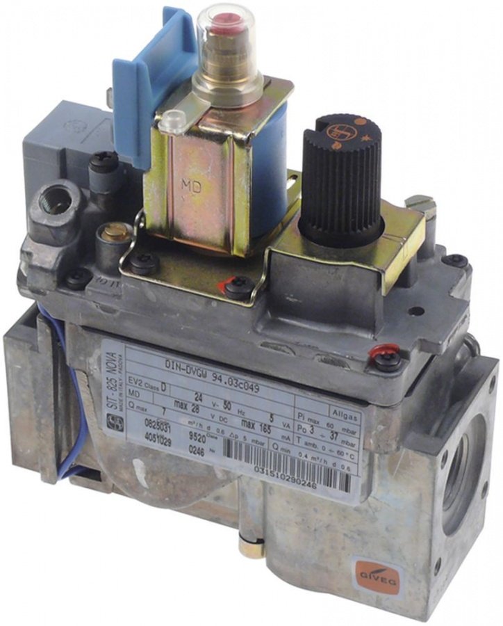 gas valve series 825 24V 50Hz gas inlet 1/2" gas outlet 1/2" thermocouple connection M9x1