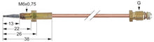Termocupla L 600 mm, racord flacara M6x0,75 mm, racord robinet M9x1mm - 107185 