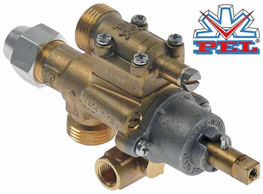 Robinet de gaz PEL 22S/O, intrare gaz filet M20x1,5 mm, iesire gaz filet M20x1,5 mm - 107201