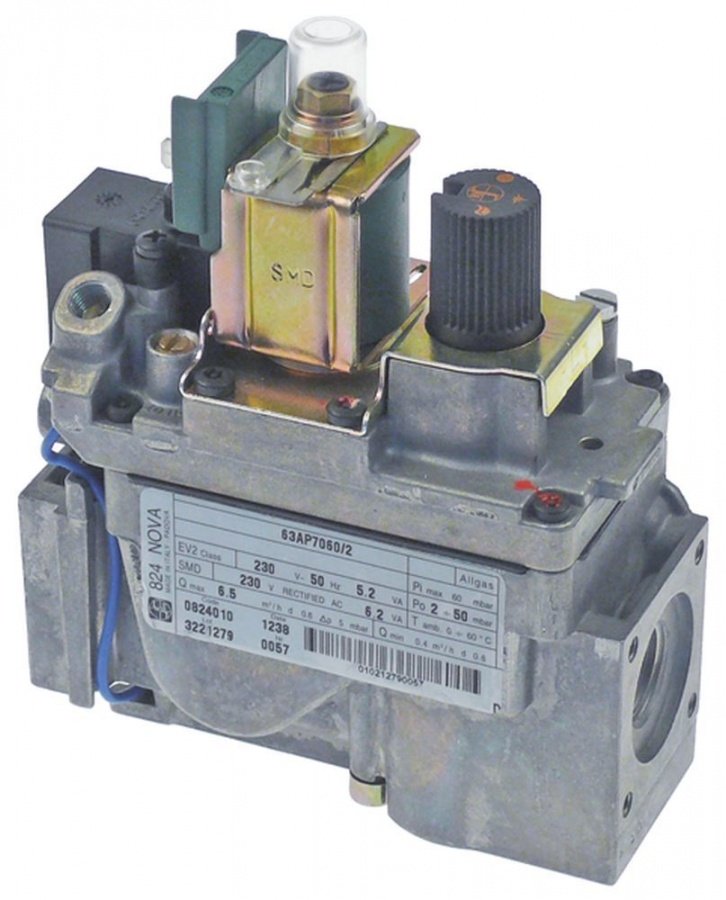 Valva de gaz SIT 824 NOVA, 230 V, 50 Hz, intrare-iesire gaz 1/2" - 107240
