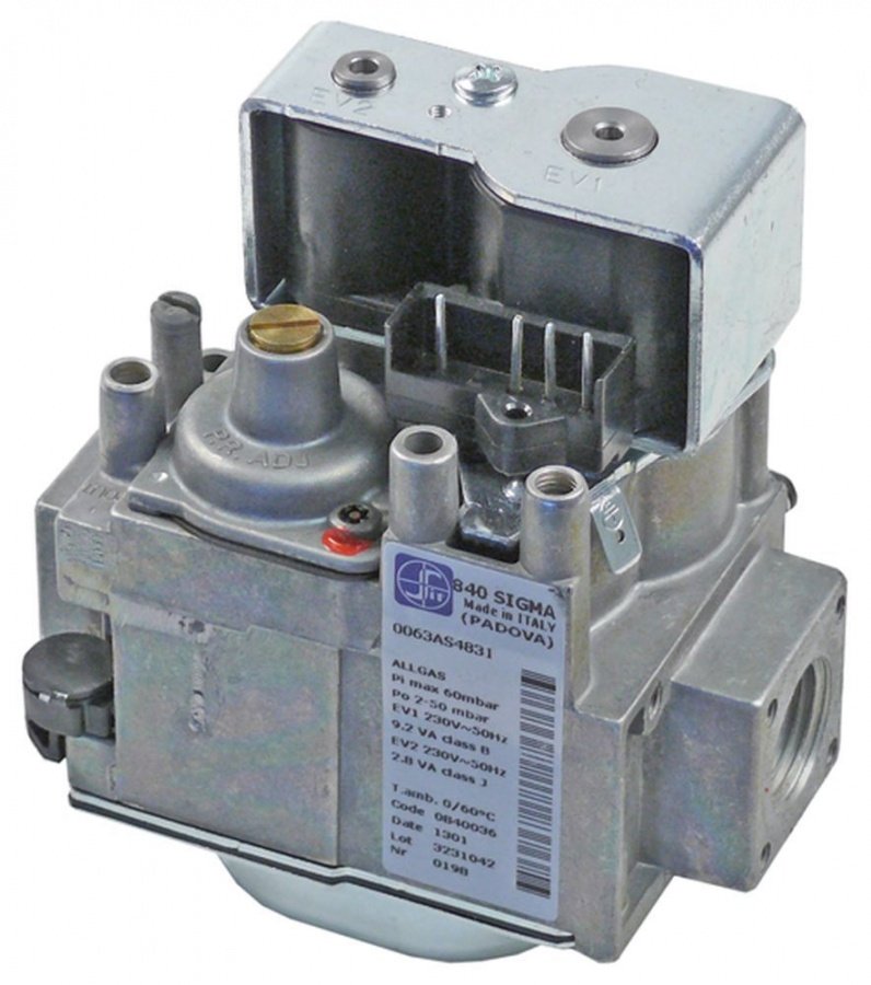 gas valve type 0840036 230V 50Hz gas input ½" gas outlet ½" pressure range 2-50mbar