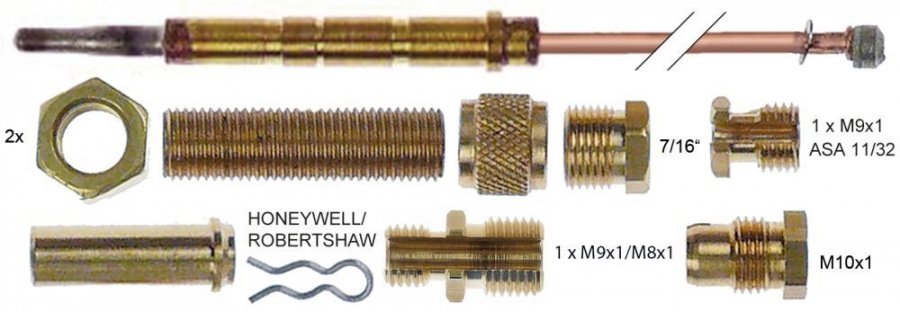 thermocouple set 13-piece L 900mm plug connection ø6,0mm
